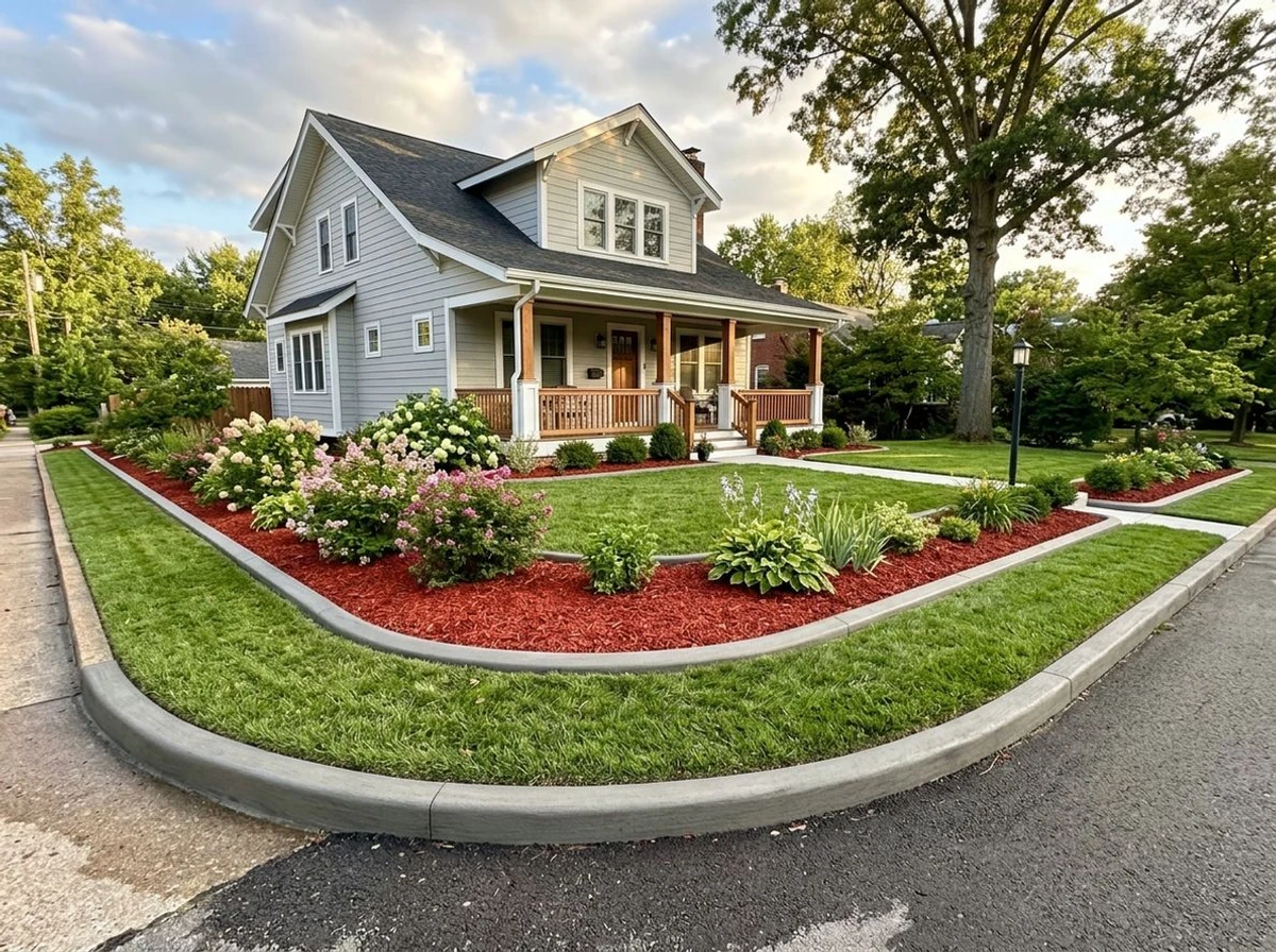 Decorative concrete curbing project 1