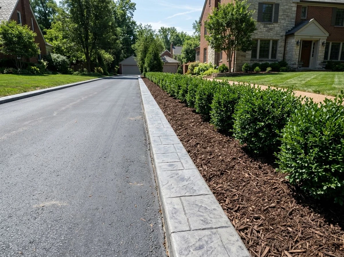 Decorative concrete curbing project 3