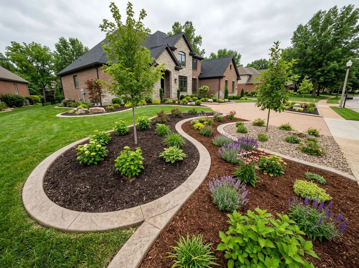 Decorative concrete curbing project 5