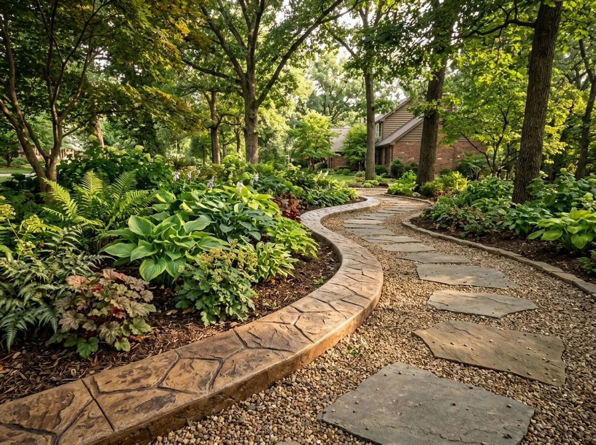 Decorative concrete curbing project 6