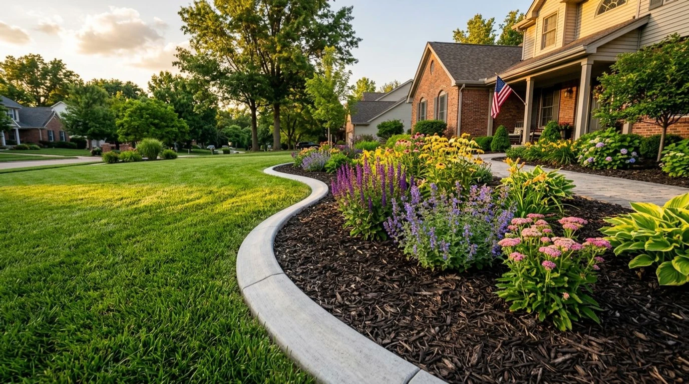 Professional concrete landscape edging by Jones Curb Appeal in St. Louis