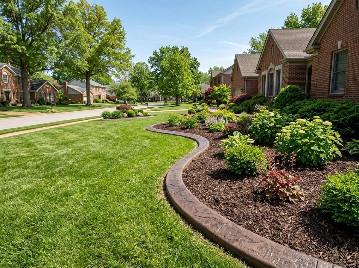 Completed concrete curbing project in a South County, St. Louis neighborhood